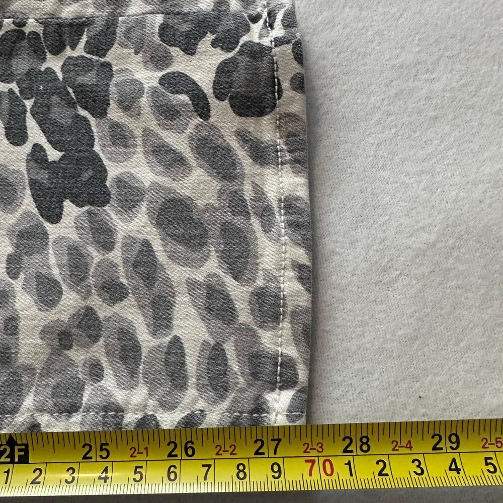 MOTHER Mid Rise Dazzler Ankle Jeans Size 29 Animal Print Skinny Grey - Picture 14 of 14